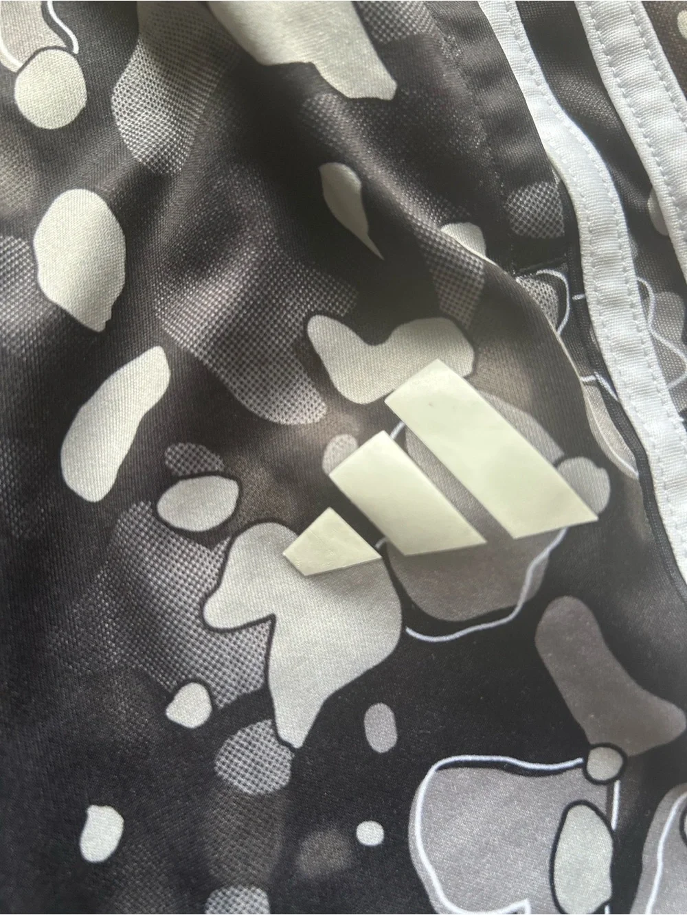 adidas Black and White Camo Athletic Shorts